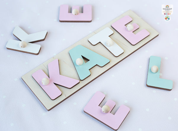 Personalised 3D Name Puzzle Educational Wooden Toy for