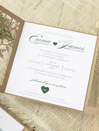 Rustic Eco Wedding Invitations – Personalised Printed Wedding Stationery Set | Boho Wedding Invite, Laser Cut Tree of Life