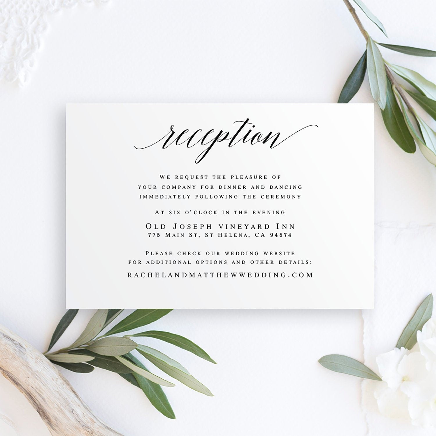 Reception Card