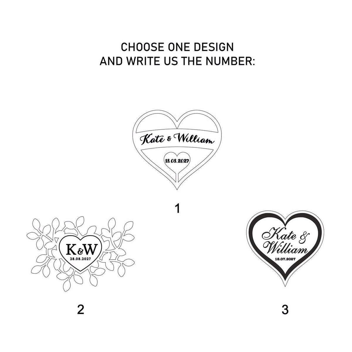 White Heart Shaped Personalised Wooden Wedding Guest Book Drop Box with Wooden Box + Wooden Pen + Woodem Hearts Set