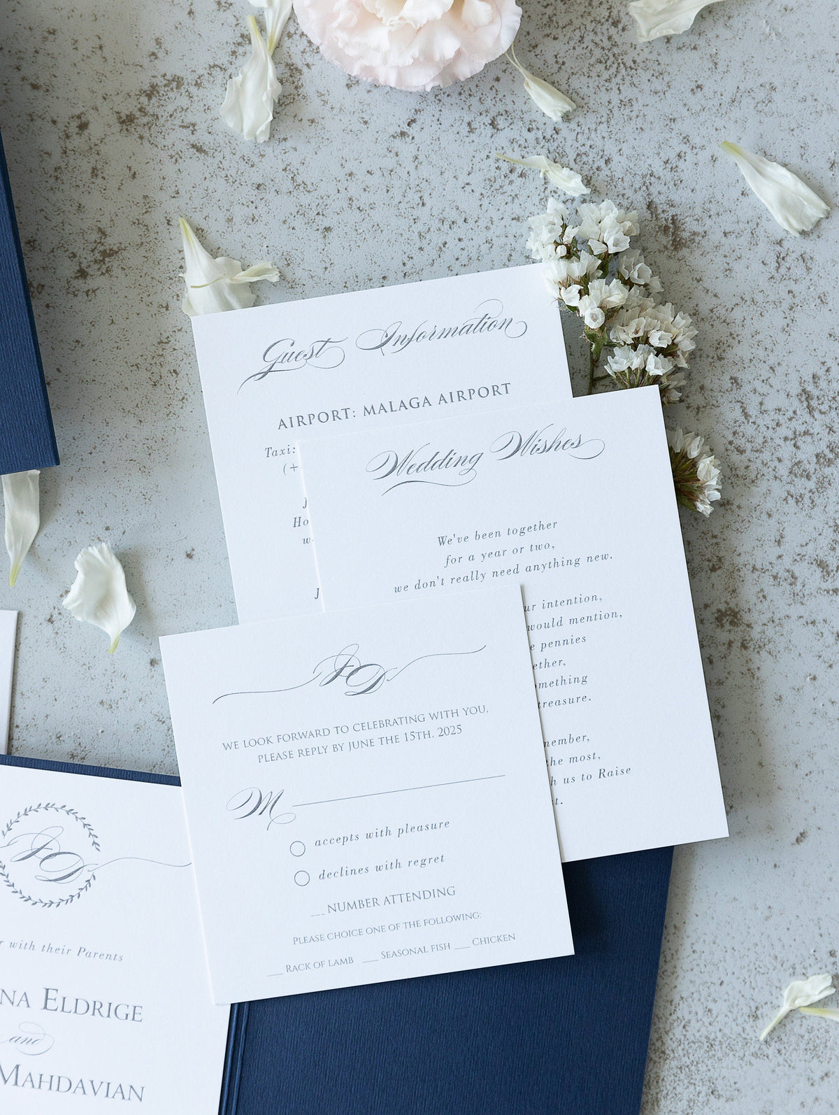 Classic Lace Pocketfold Wedding Invitation Suit, Laser Cut Folder, Invite with Envelope