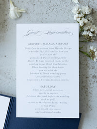 Classic Lace Pocketfold Wedding Invitation Suit, Laser Cut Folder, Invite with Envelope