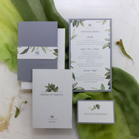 Minimalist Order of Service - Leaf Boho Stationery, Wedding Booklet