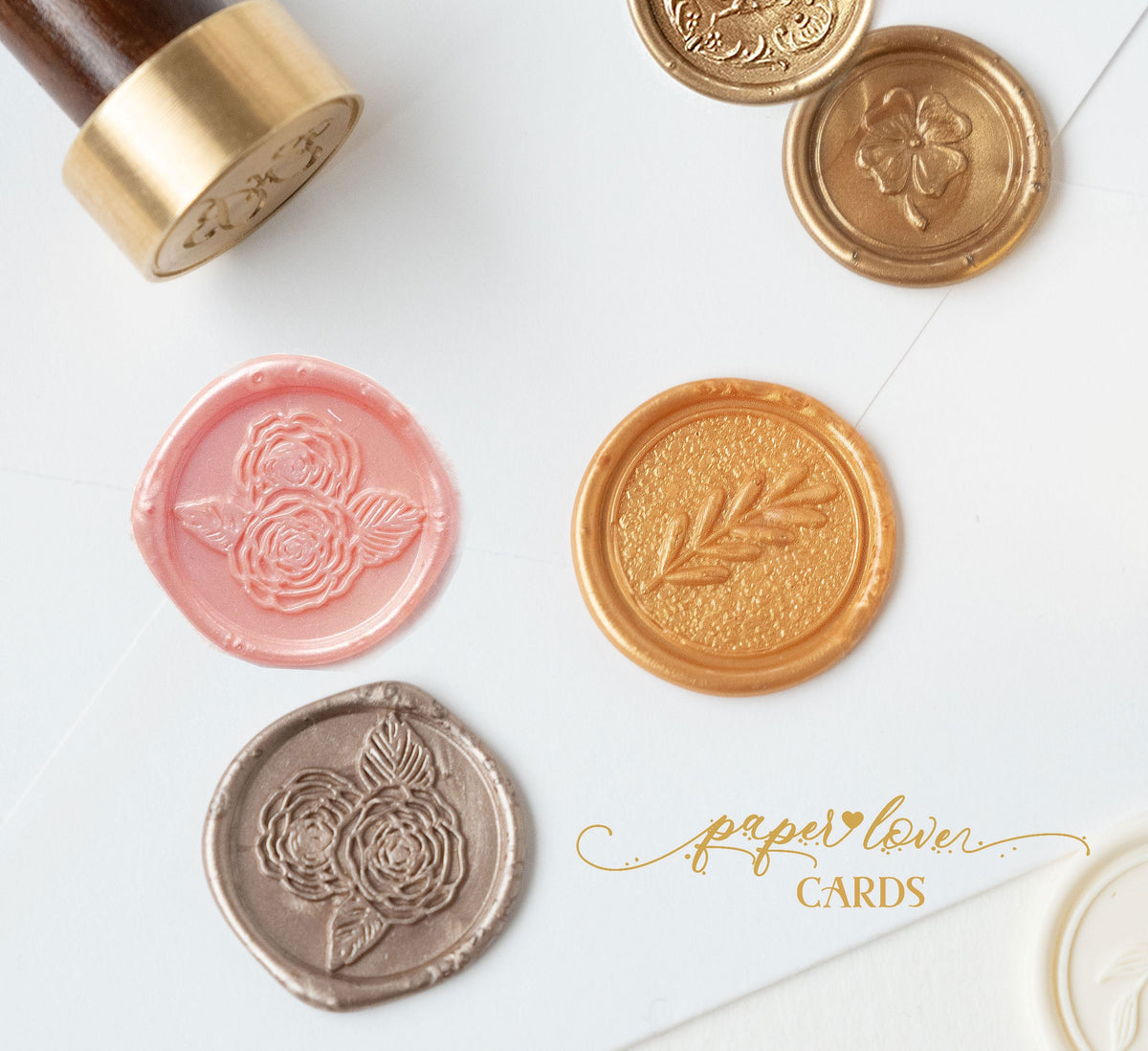 Self Adhesive Wax Seal Sticker, Handmade Wax Seals Premade, Botanical Wax Seal