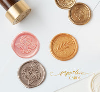 Self Adhesive Wax Seal Sticker, Handmade Wax Seals Premade, Botanical Wax Seal