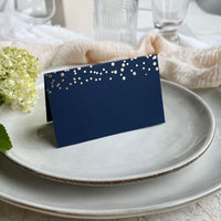 Dots Foil Confetti Name Cards - Wedding Place Cards