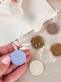 Personalized Initial Wax Seals Stickers, Handmade Wax Seals for Wedding Invitation