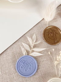 Personalized Initial Wax Seals Stickers, Handmade Wax Seals for Wedding Invitation