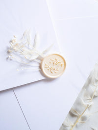 Watercolour Venue Wedding Invitation Suite, Acrylic & Vellum with Wax Seal and Dried Flowers