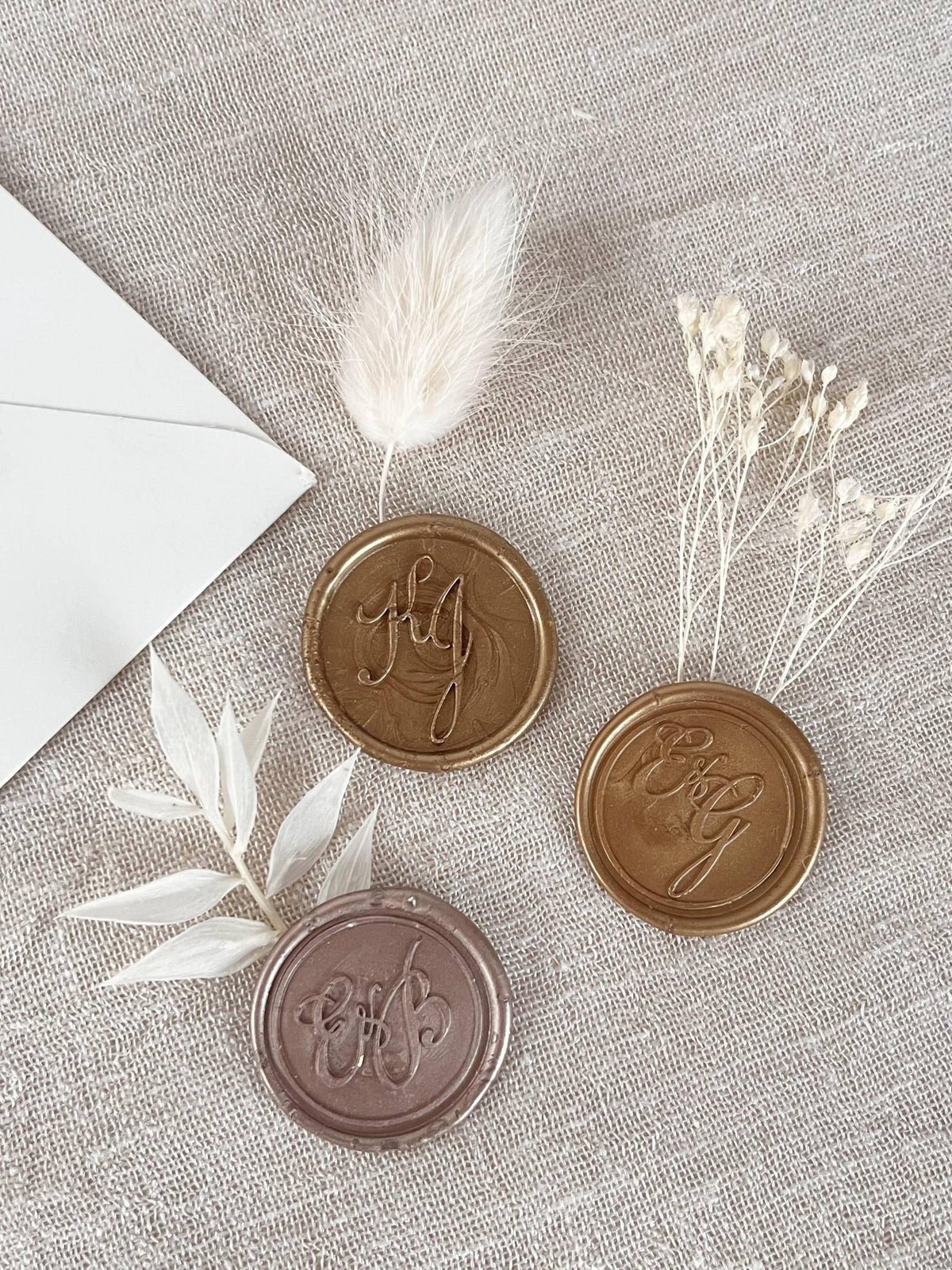 Personalized Initial Wax Seals Stickers, Handmade Wax Seals for Wedding Invitation