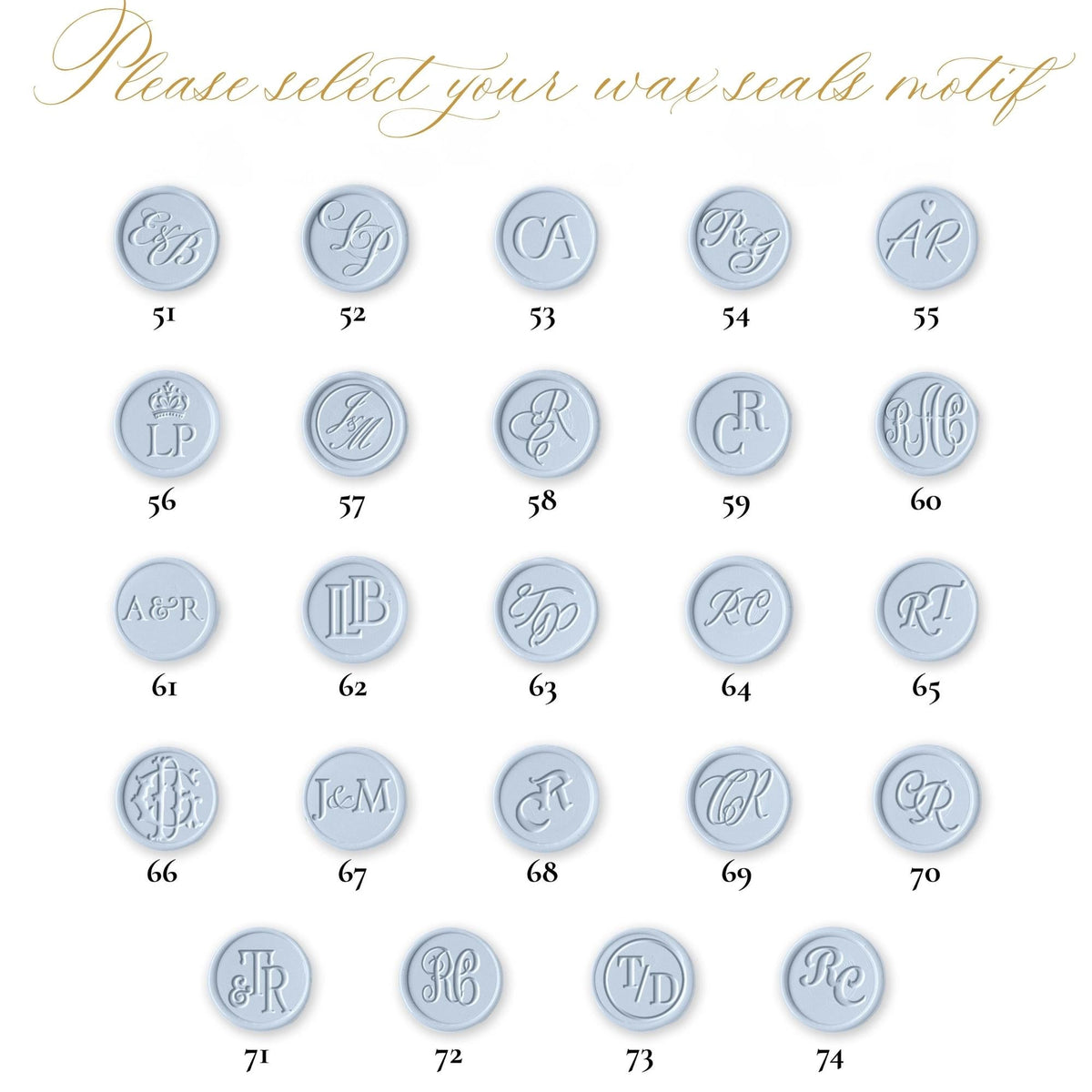 Personalized Initial Wax Seals Stickers, Handmade Wax Seals for Wedding Invitation