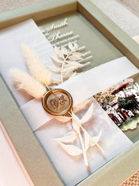 Velvet Wedding Box Suite with Acrylic Invite & Watercolour Venue | Villa Woodbine