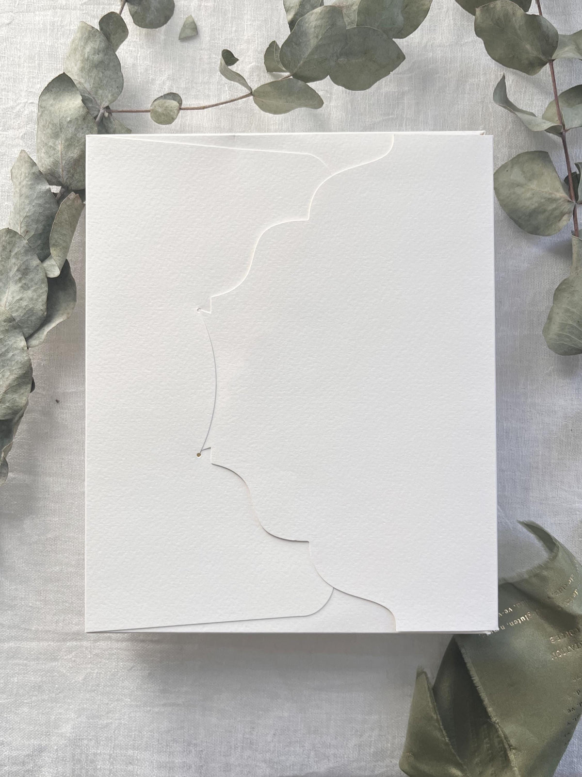 Luxury Invitation Suite with Watercolour Venue & Emerlad Velvet Box