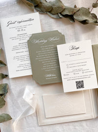 Velvet Wedding Box Suite with Acrylic Invite & Watercolour Venue | Villa Woodbine