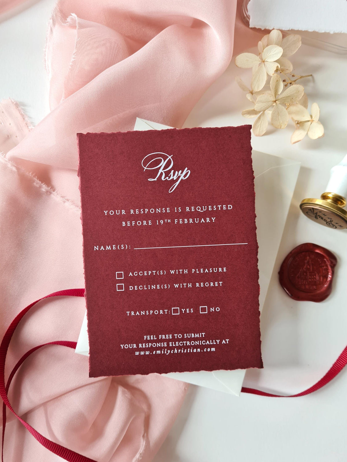 Custom Vellum Gatefold Wedding Invitation with Watercolour Venue Illustration | Wax Seal Monogram | Deckled Edge Stationery