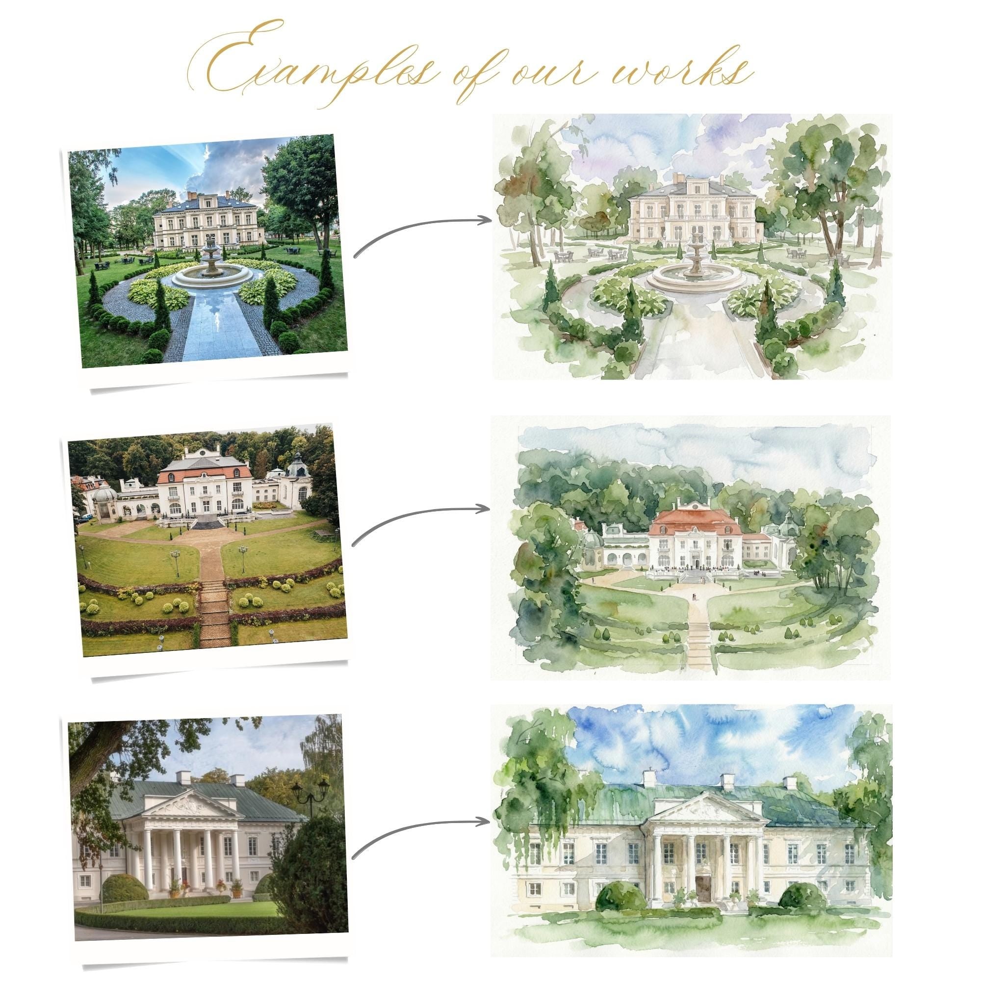 Custom Wedding Venue Watercolour Illustration | Personalized Digital Artwork (Digital Download)
