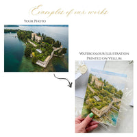 Custom Wedding Venue Watercolour Illustration | Personalized Digital Artwork (Digital Download)