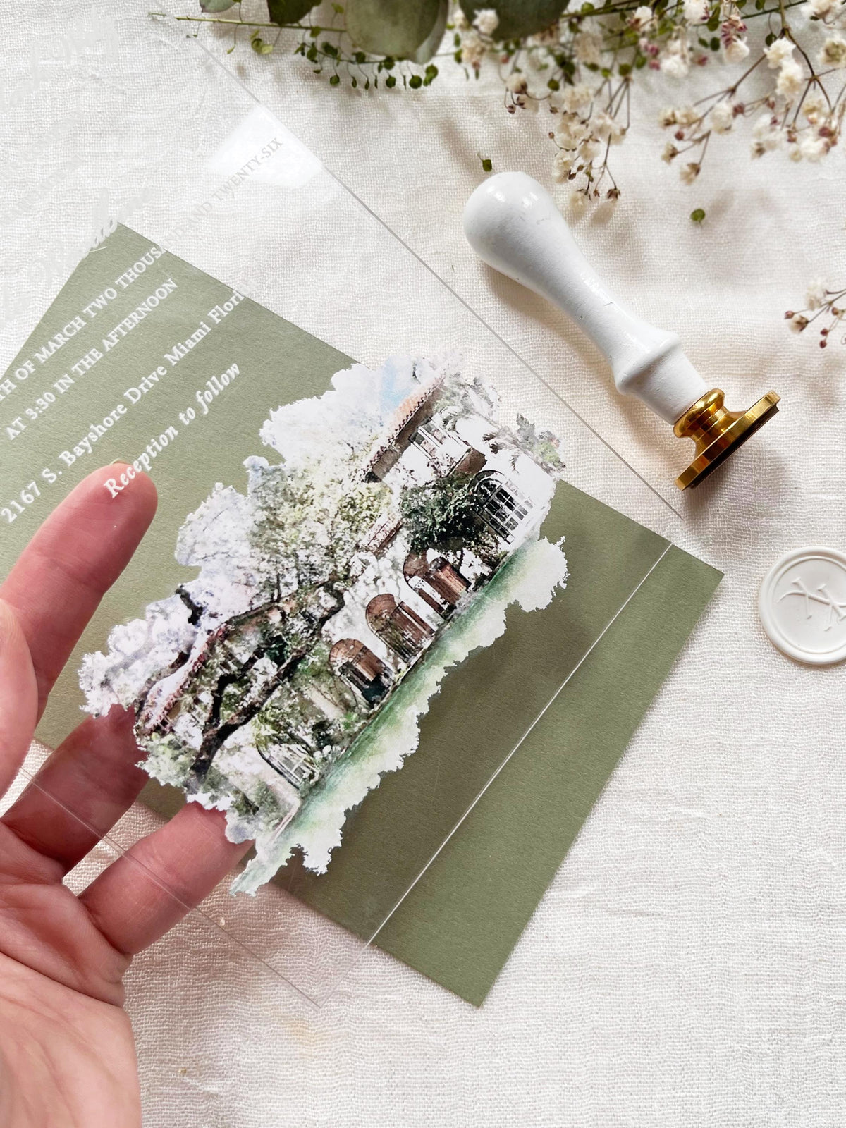 Custom Wedding Venue Watercolour Illustration | Personalized Digital Artwork (Digital Download)