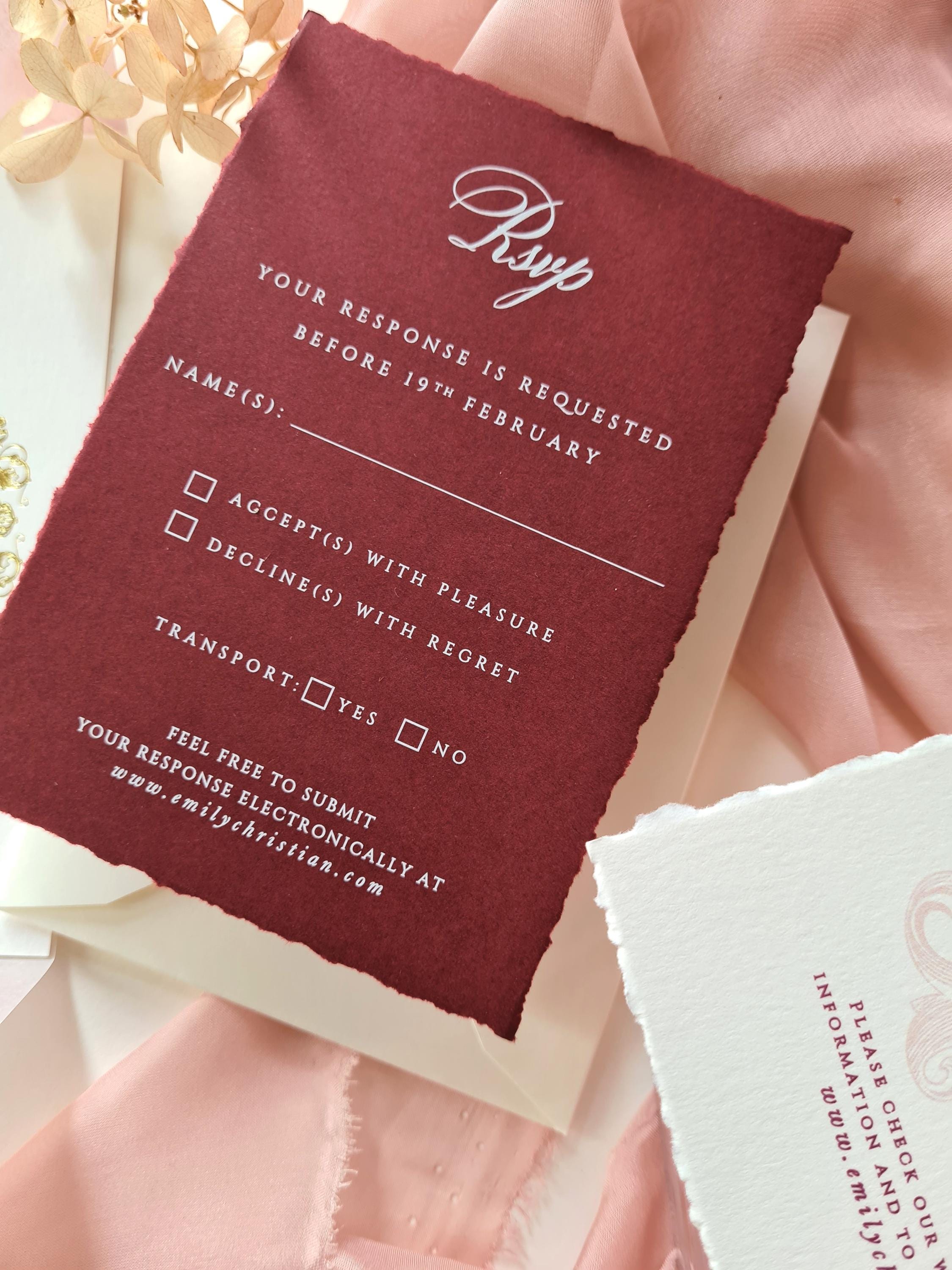 Custom Vellum Gatefold Wedding Invitation with Watercolour Venue Illustration | Wax Seal Monogram | Deckled Edge Stationery
