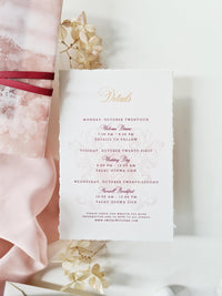 Custom Vellum Gatefold Wedding Invitation with Watercolour Venue Illustration | Wax Seal Monogram | Deckled Edge Stationery