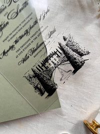 Custom Wedding Venue Sketch from Photo - Digital Download