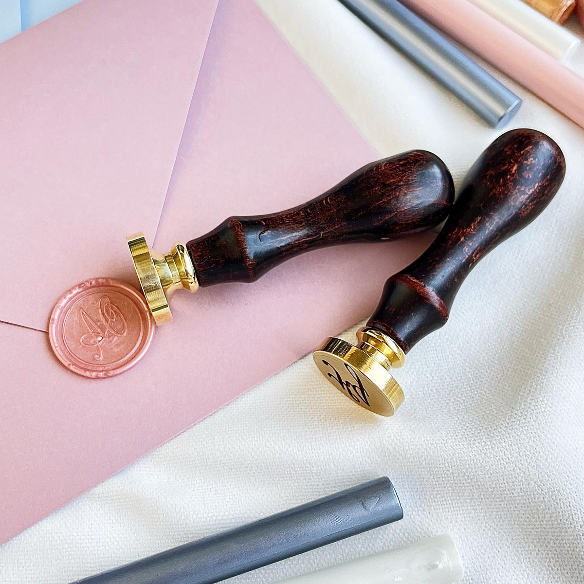 Personalized Initial Wax Seals Stickers, Handmade Wax Seals for Wedding Invitation