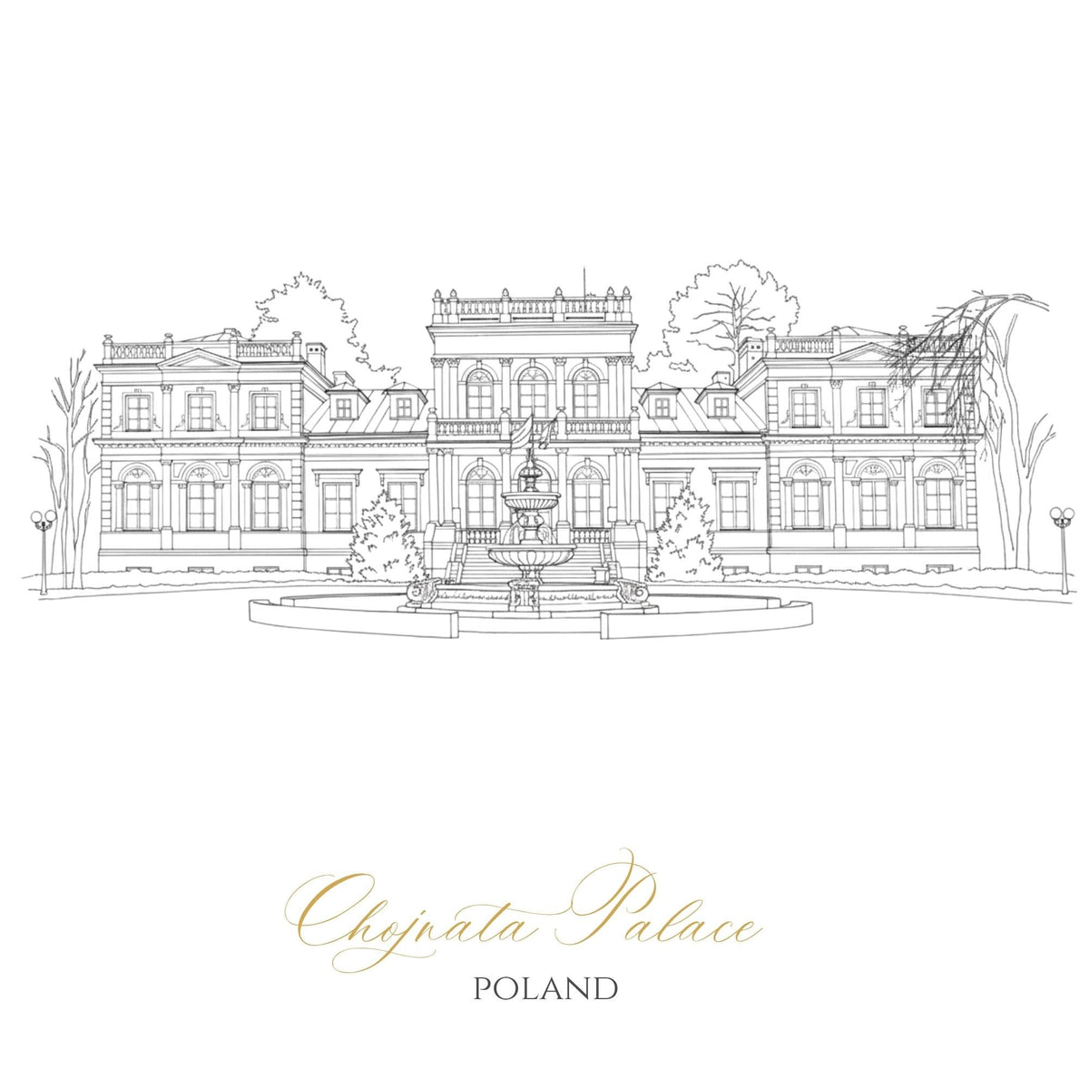Custom Wedding Venue Sketch from Photo - Digital Download