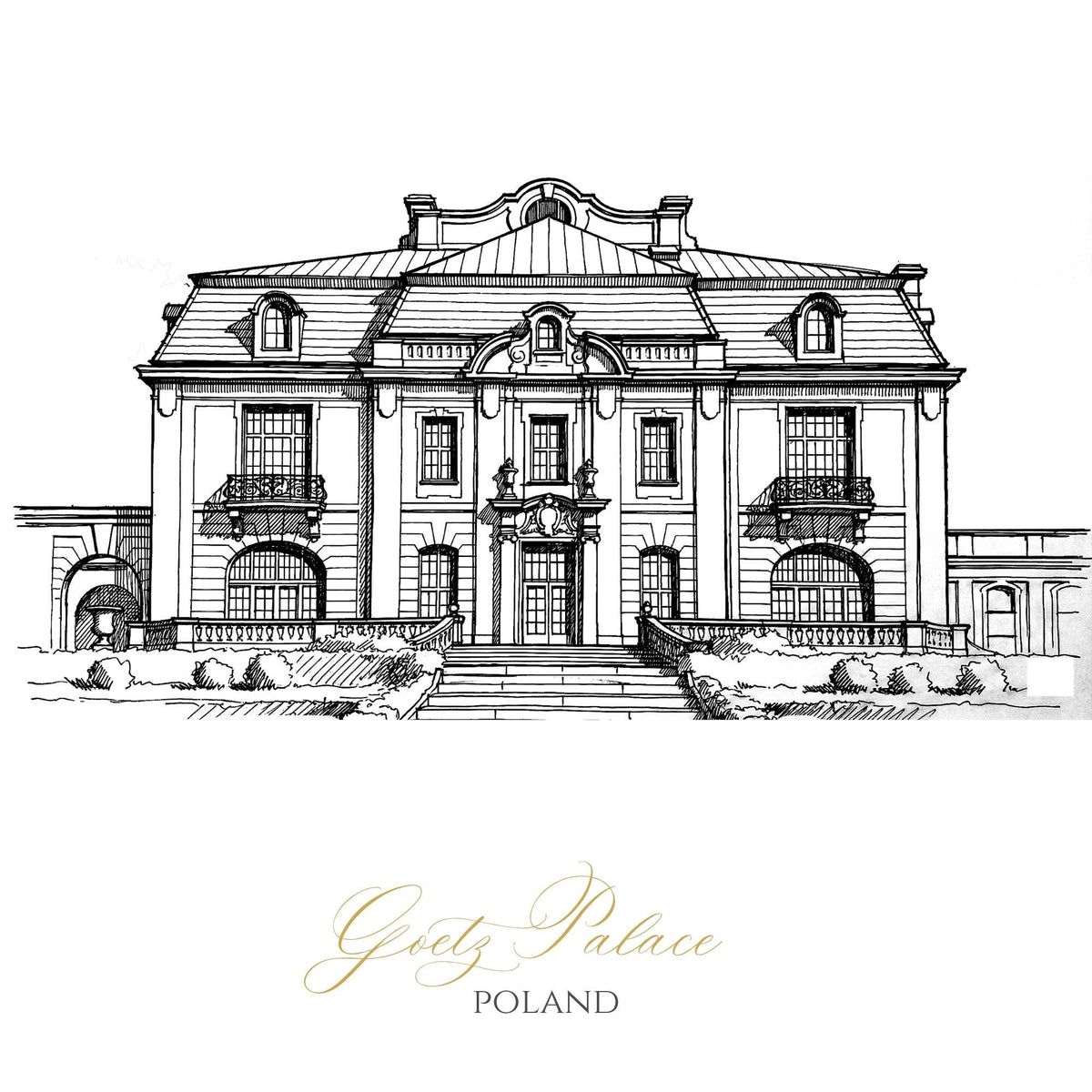 Custom Wedding Venue Sketch from Photo - Digital Download