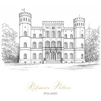 Custom Wedding Venue Sketch from Photo - Digital Download