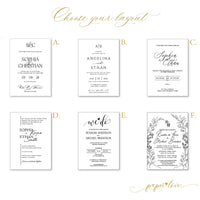Clear Acrylic Wedding Invitation with Gold Foil Vellum Cover, Black UV Print, Wax Seal & Ribbon