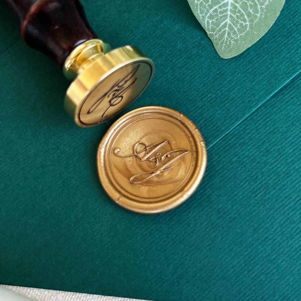 Personalized Initial Wax Seals Stickers, Handmade Wax Seals for Wedding Invitation