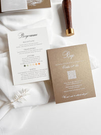 Fine Art Acrylic Wedding Invitation Suite | Old Gold Stationery with Venue Sketch & Floral Vellum, Wax Seal | Balcerowo Palace
