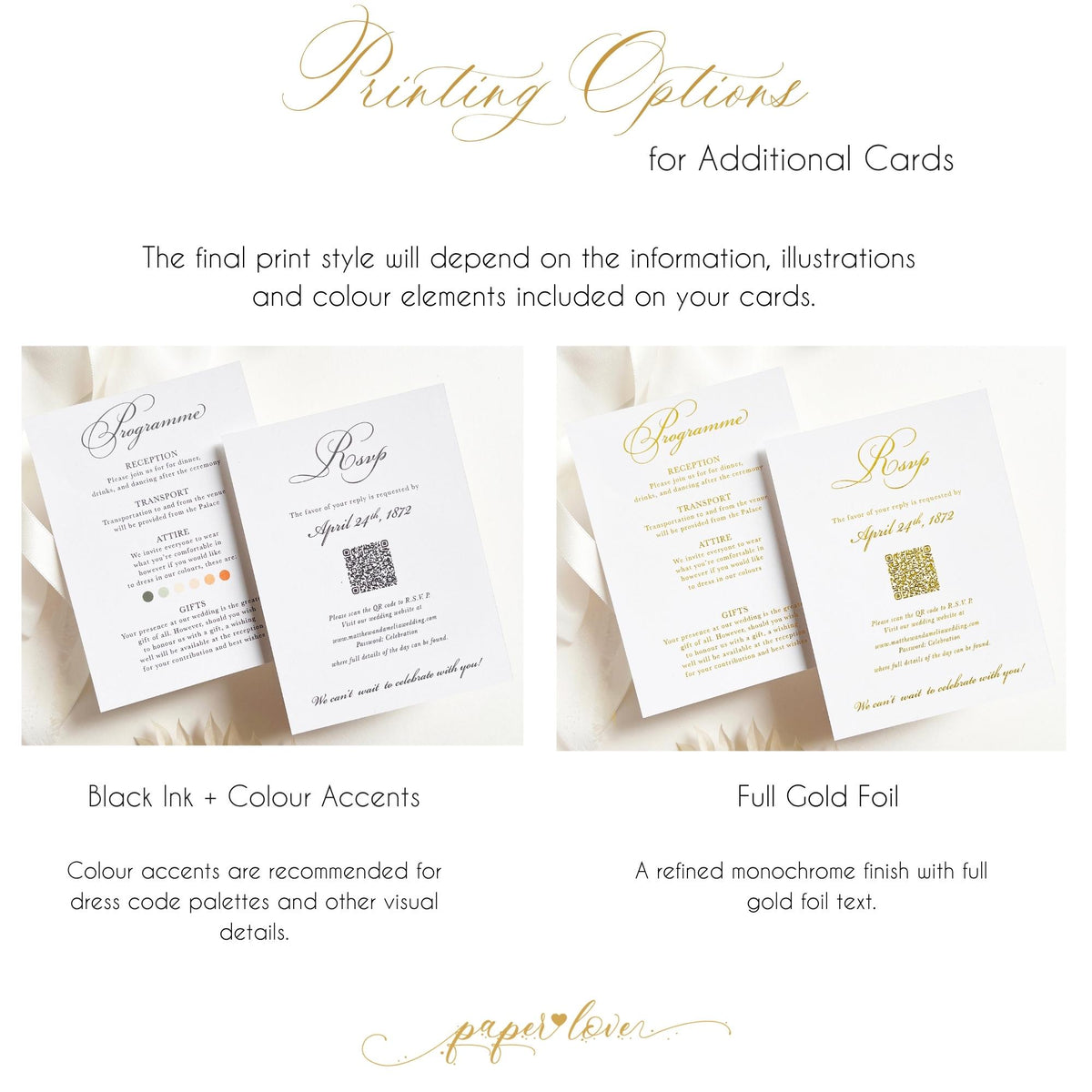 Gold Foil Wedding Invitation Suite with Pearl Embellishments, Wax Seal & Dried Flowers