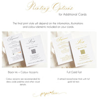 Gold Foil Wedding Invitation Suite with Pearl Embellishments, Wax Seal & Dried Flowers