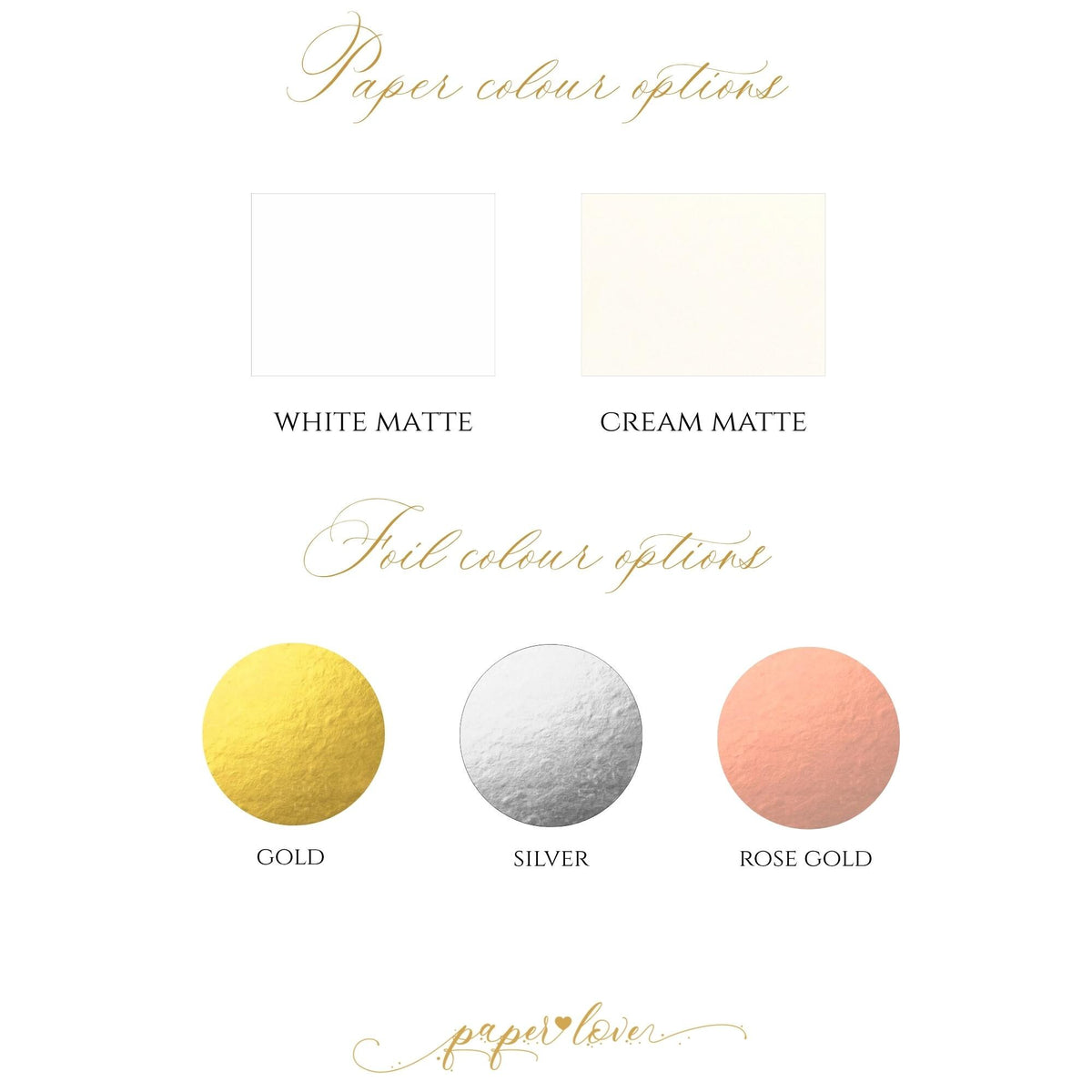 Wedding Place Cards with Gold Foil Border - Personalised Minimalist Escort Cards, Seating Cards