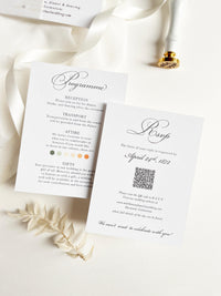 Gold Foil Wedding Invitation Suite with Pearl Embellishments, Wax Seal & Dried Flowers