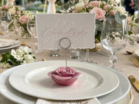 Embossed Hydrangea Wedding Place Cards - Personalised Name Card, Escort Card