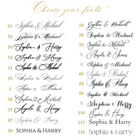 Wedding Place Cards with Gold Foil Border - Personalised Minimalist Escort Cards, Seating Cards