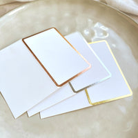 Wedding Place Cards with Gold Foil Border - Personalised Minimalist Escort Cards, Seating Cards