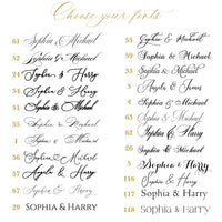 Embossed Hydrangea Wedding Place Cards - Personalised Name Card, Escort Card