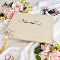 Custom Gold Foil Wedding Guest Book | Personalised Polaroid & Instax Photo Album