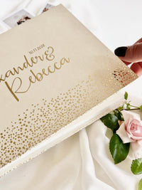 Custom Gold Foil Wedding Guest Book | Personalised Polaroid & Instax Photo Album