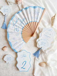 Personalised Seashell Place Cards | Beach Wedding Escort Cards | Coastal Wedding Decor