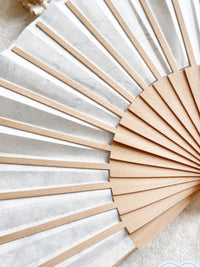 Personalised Coastal Wedding Fans - Beach Wedding Favors for Guests, Destination Wedding Gifts, Tropical Wedding Decor