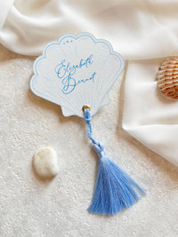 Personalised Seashell Wedding Menu with Place Card | Beach Wedding Menu | Coastal Wedding Stationery