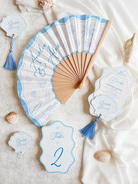Coastal Wedding Table Number - Beach Wedding Table Numbers, Destination Wedding, Tropical Wedding Reception Signs