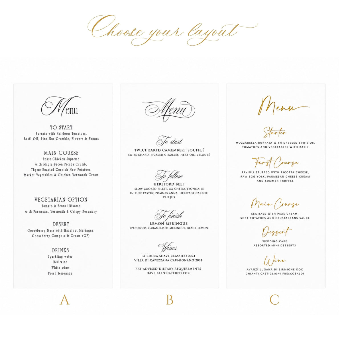 Lace Wedding Menu with Chiffon Ribbon | Laser Cut Wedding Menu | Personalised Reception Menu