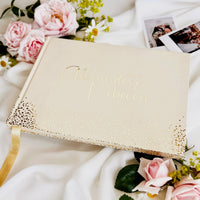 Custom Gold Foil Wedding Guest Book | Personalised Polaroid & Instax Photo Album