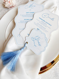 Personalised Seashell Wedding Menu with Place Card | Beach Wedding Menu | Coastal Wedding Stationery