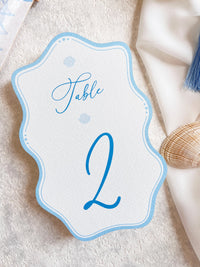 Coastal Wedding Table Number - Beach Wedding Table Numbers, Destination Wedding, Tropical Wedding Reception Signs